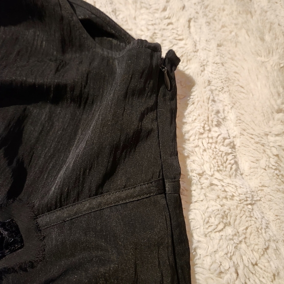 Simply Vera Wang Fit & Flare Sz 14 Womens Dress Side Zip Velvet Waist Band - Picture 7 of 12